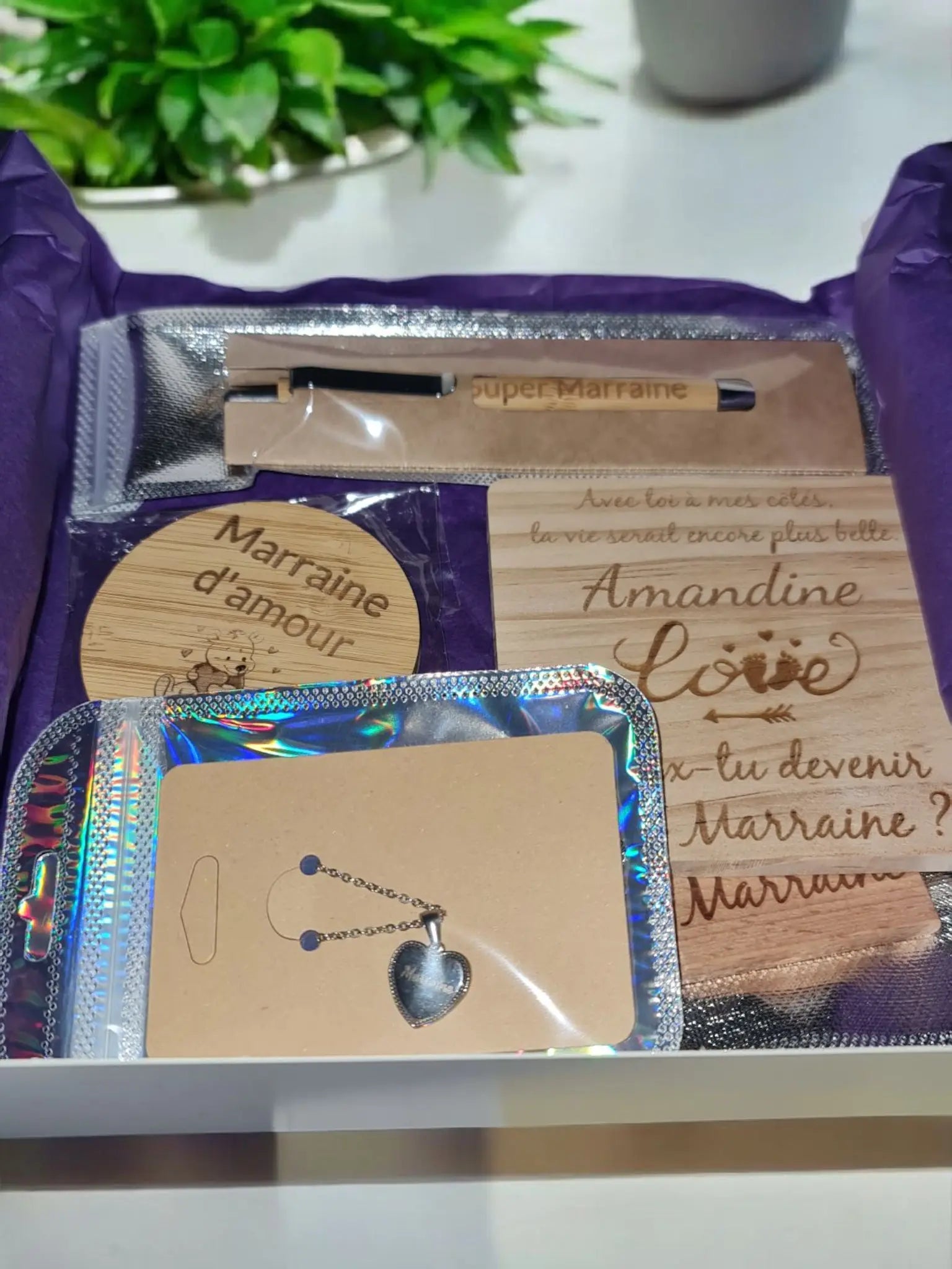 Coffret «&nbsp;Veux-tu être ma marraine ? - l'AtelierPerso.ch