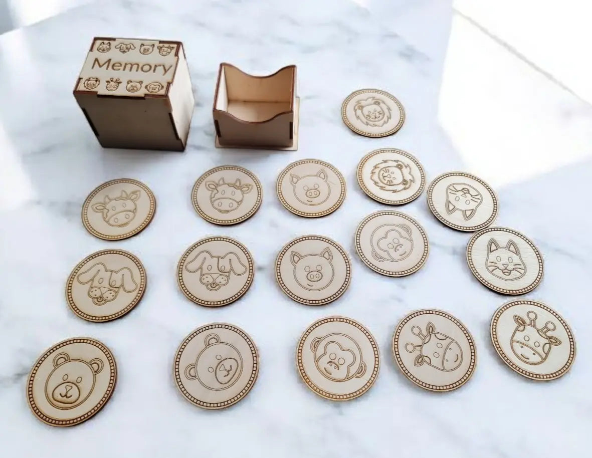Jeu de Memory en bois - l'AtelierPerso.ch