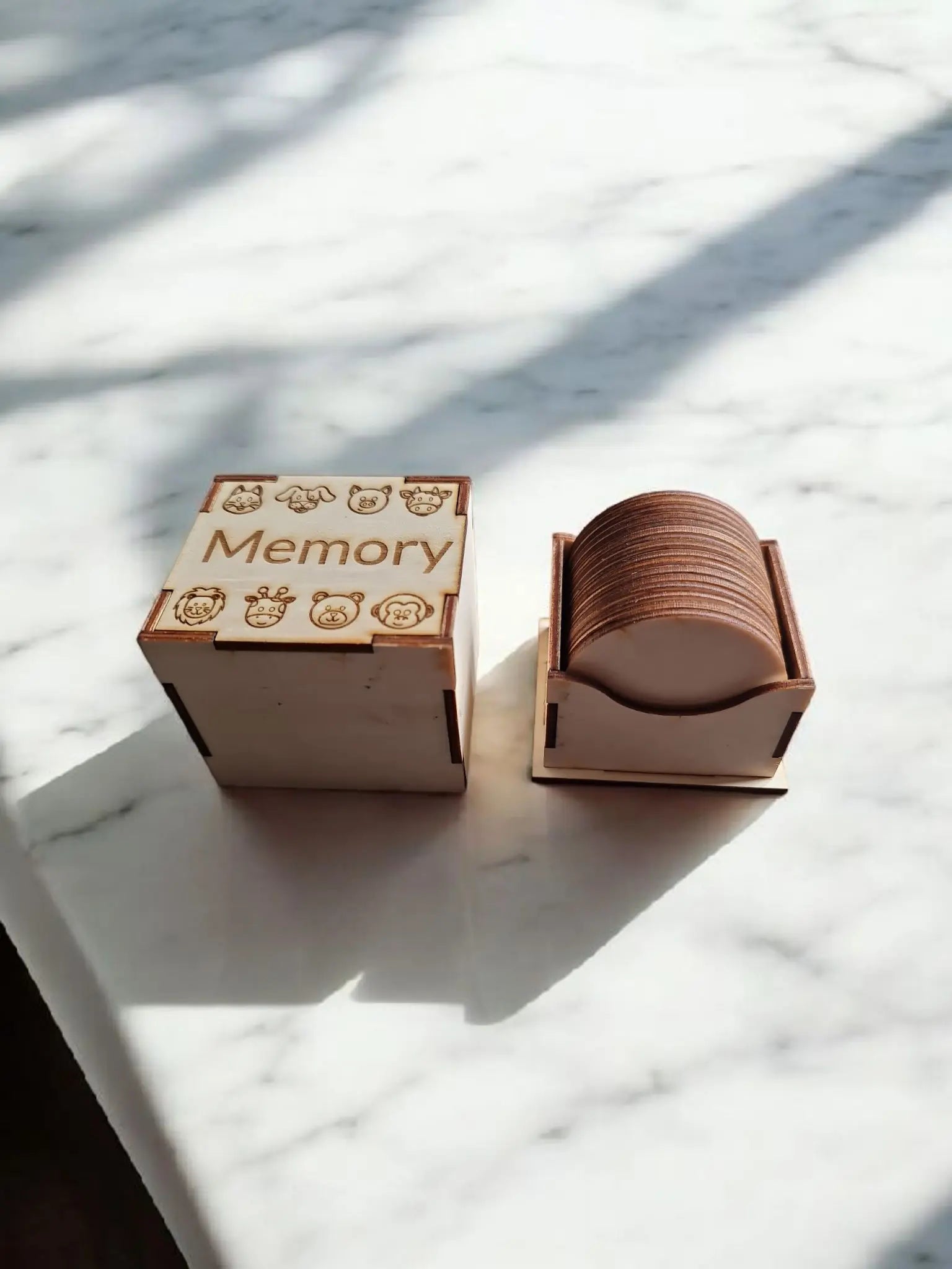 Jeu de Memory en bois - l'AtelierPerso.ch