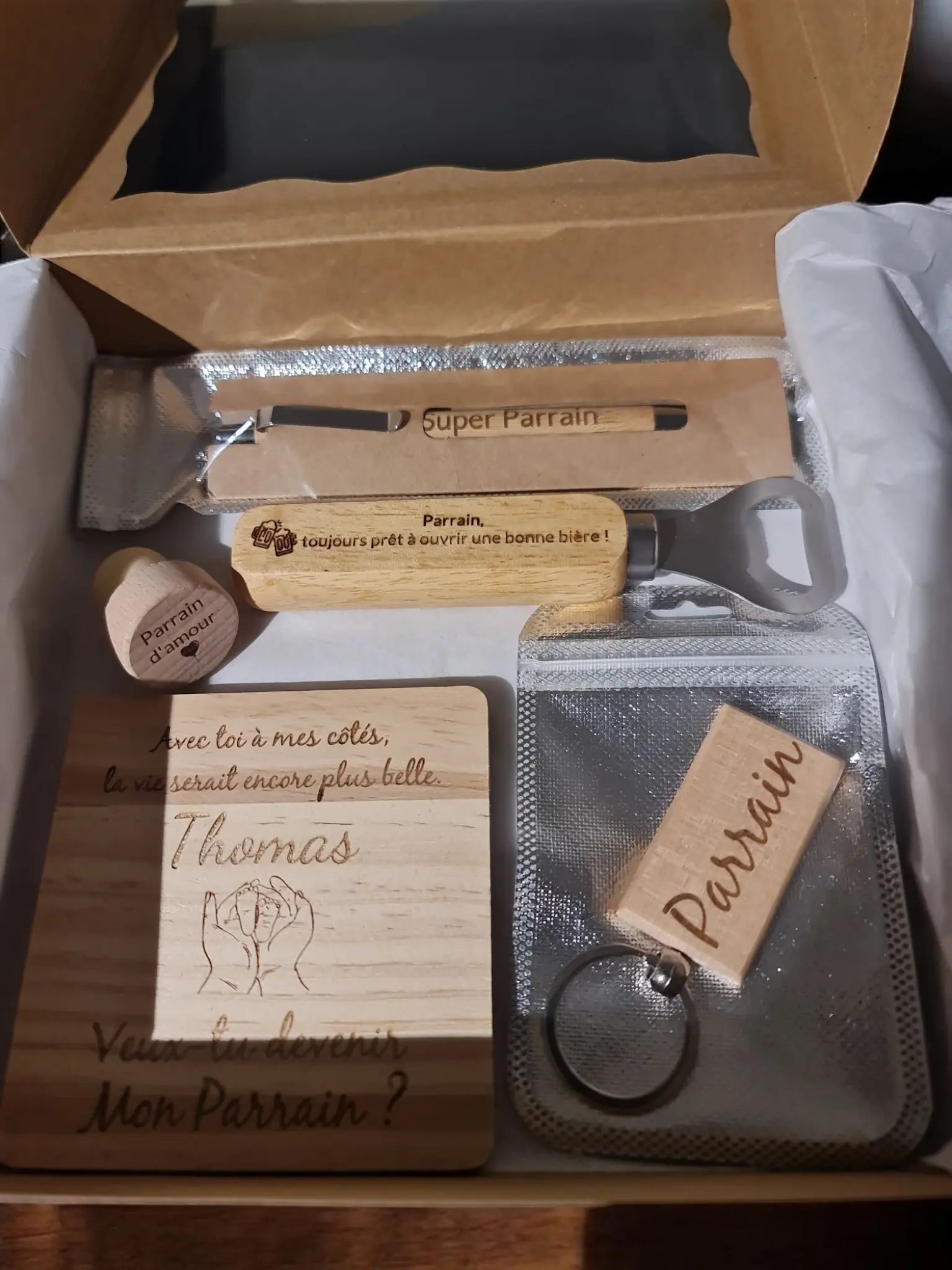 Coffret  Veux-tu être mon parrain ? - l'AtelierPerso.ch