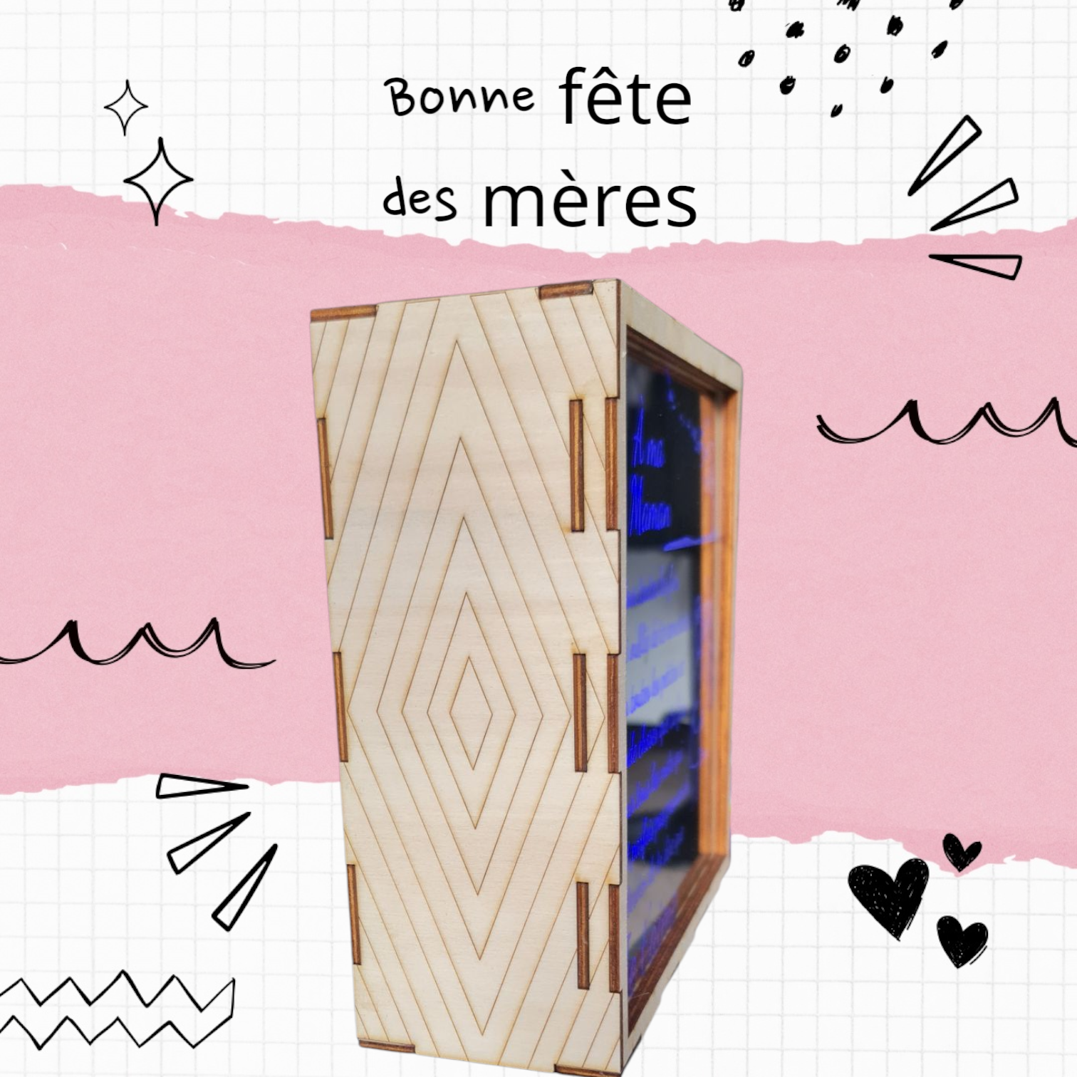 Box lumineuse LED spéciale fête des mères