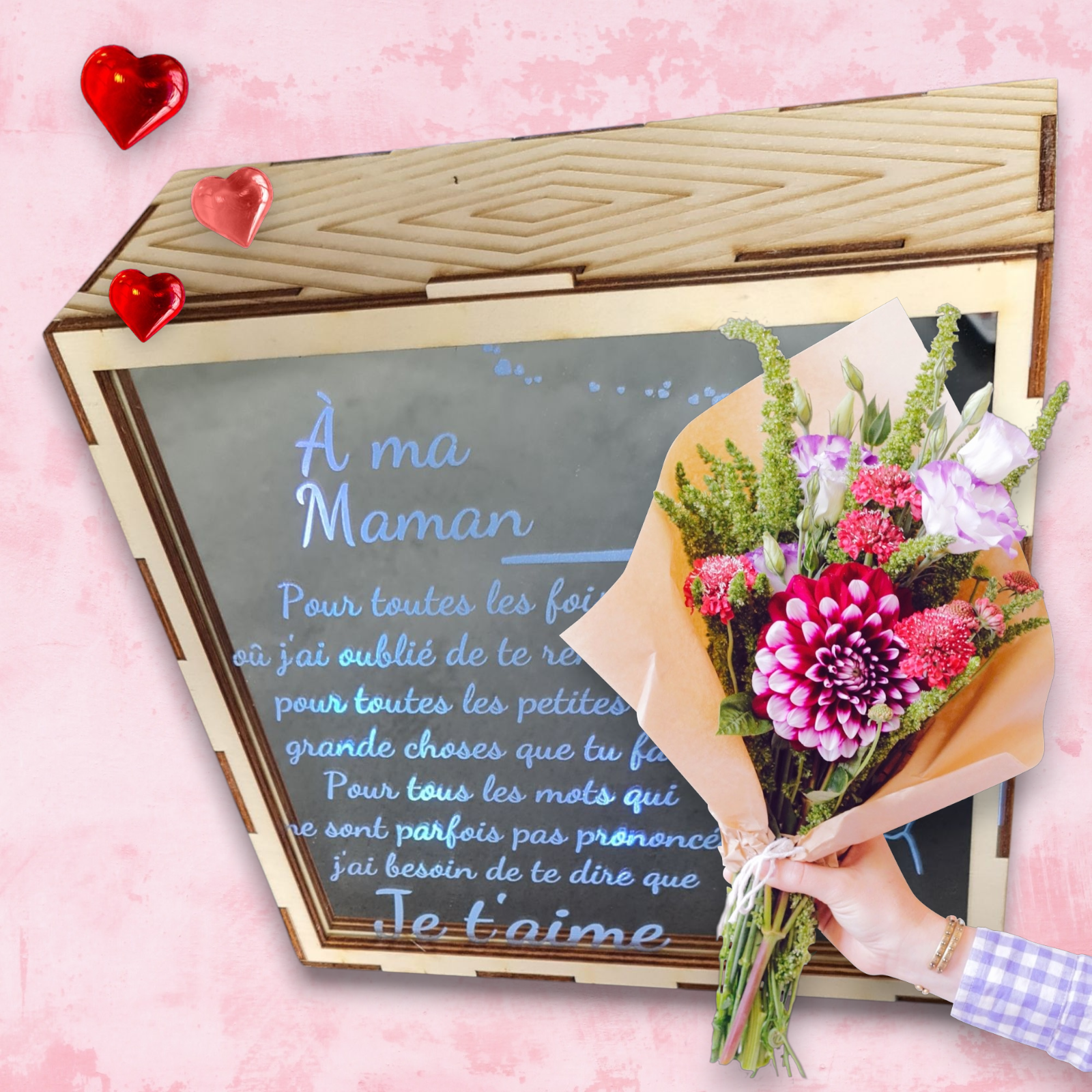 Box lumineuse LED spéciale fête des mères