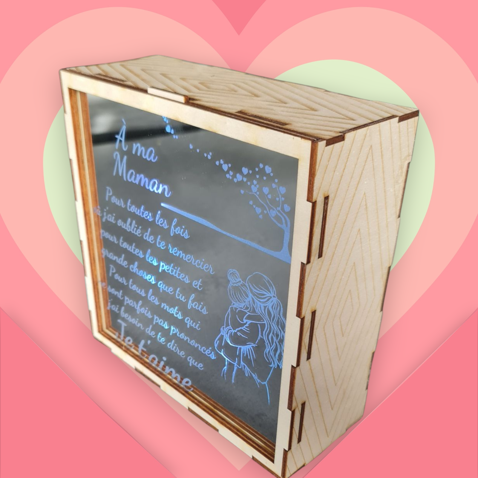 Box lumineuse LED spéciale fête des mères