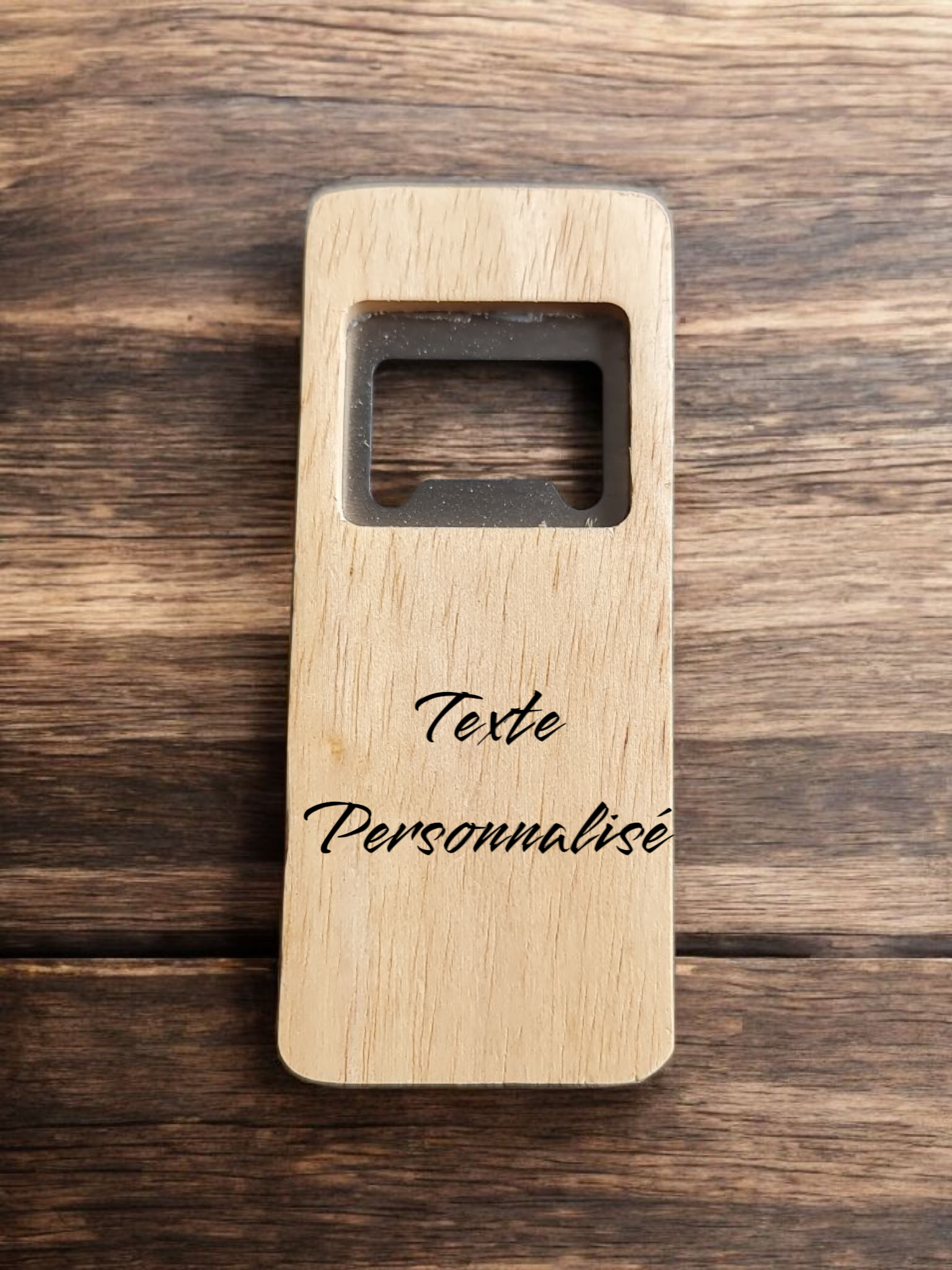 Décapsuleur en bois personnalisable