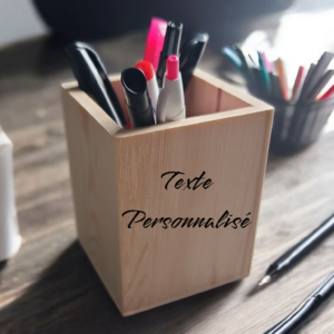 Porte-crayon en bois personnalisable